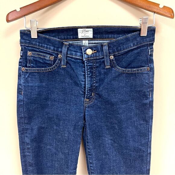 J Crew dark Wash “8 “ toothpick jeans Sz 27 - Picture 2 of 5